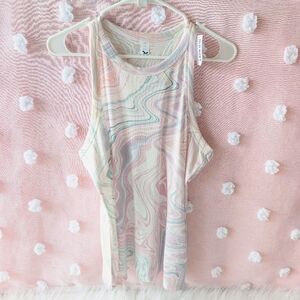 Old Navy, Marble Swirls Multi, Racer Back Tank Top, Women's, Large, New
